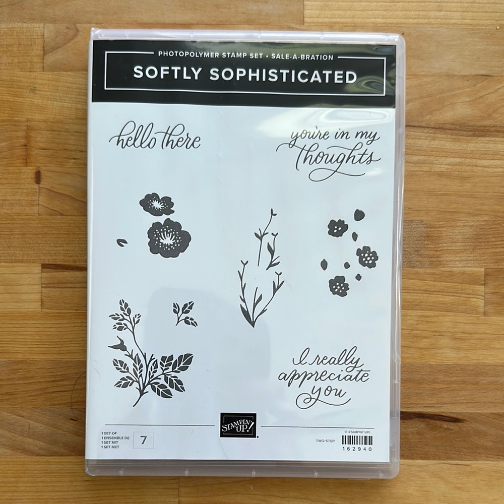 Stampin' Up! Retired Saleabration Softly Sophisticated Photopolymer Stamp Set